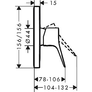 Смеситель для душа Hansgrohe Vivenis 75615000 хром купить в интернет-магазине сантехники Sanbest