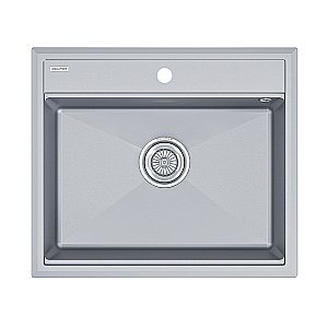 Кухонная мойка Paulmark STEPIA 60 + коландер ADVANCE PM115951-GRM+A375-BS серый металлик купить в интернет-магазине сантехники Sanbest