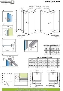 Душевой уголок Radaway Euphoria KDJ 80x110 купить в интернет-магазине Sanbest