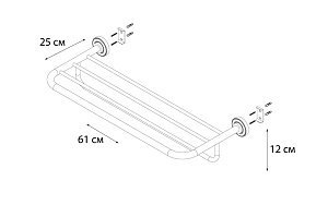 Полка для полотенец FIXSEN STYLE FX-41115 купить в интернет-магазине сантехники Sanbest