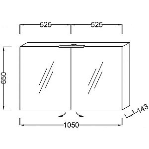 Зеркальный шкаф Jacob Delafon EB787RU-N18 105 белый купить в интернет-магазине сантехники Sanbest