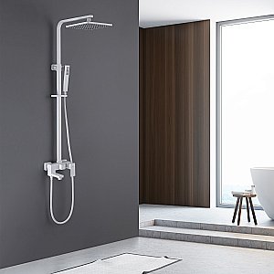 Душевая система ABBER Daheim AF8216WL белая матовая купить в интернет-магазине сантехники Sanbest