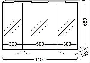 Зеркальный шкаф Jacob Delafon EB1367 110 купить в интернет-магазине сантехники Sanbest