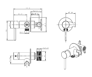 Гигиенический душ Bronze de Luxe LIBERTY 701GG графит купить в интернет-магазине сантехники Sanbest