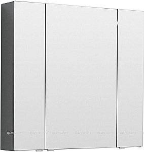 Зеркальный шкаф Aquanet Алвита 90 серый антрацит купить в интернет-магазине сантехники Sanbest