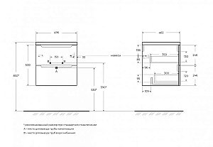 Тумба с раковиной BelBagno ETNA-500-2C-SO-RW Rovere Moro для ванной в интернет-магазине Sanbest