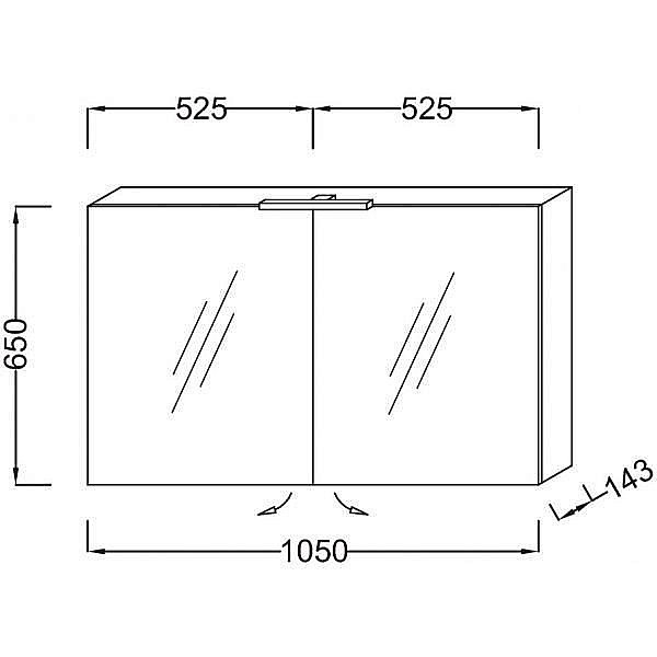 Зеркальный шкаф Jacob Delafon EB787RU-N18 105 белый купить в интернет-магазине сантехники Sanbest