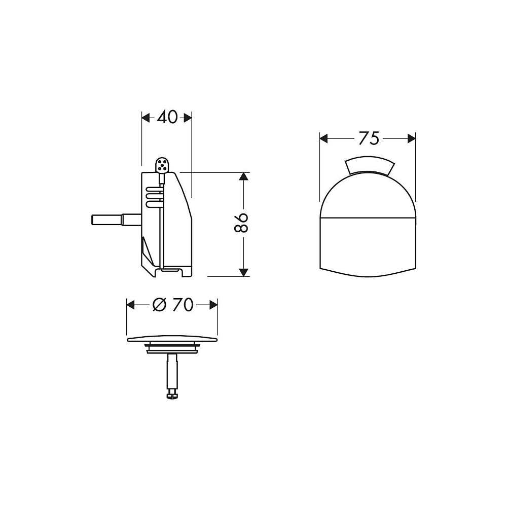 Внешняя часть излива на ванну Hansgrohe Exafill 58127000 купить в интернет-магазине сантехники Sanbest