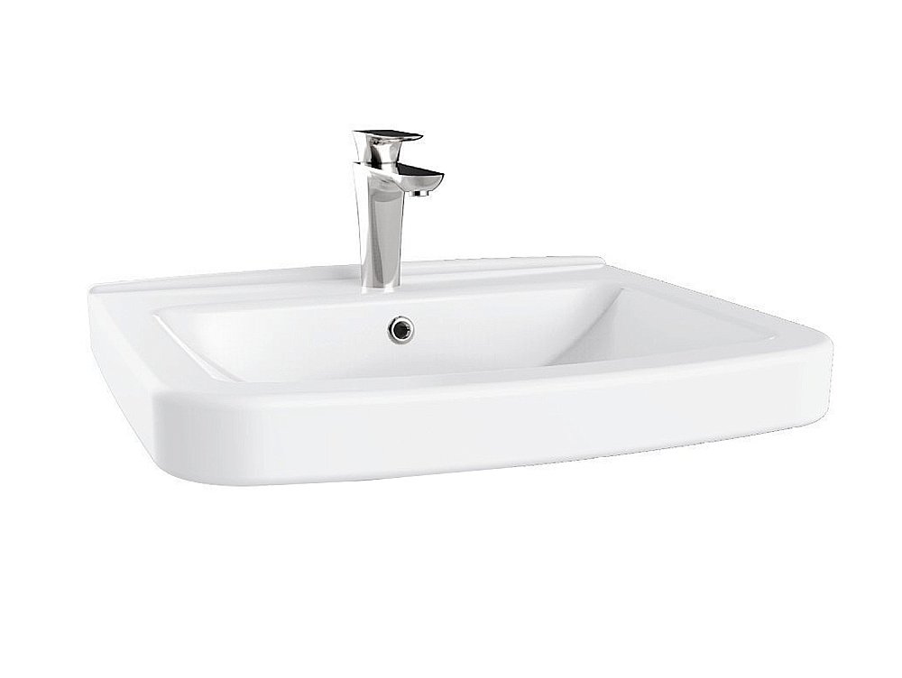 Раковина с полупьедесталом Creavit Lara 60 LR060-LR260 белая купить в интернет-магазине Sanbest