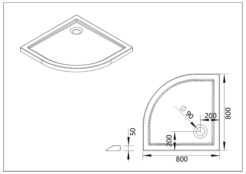 Душевой поддон Vincea VST-5AQ-8080 80х80 белый купить в интернет-магазине Sanbest