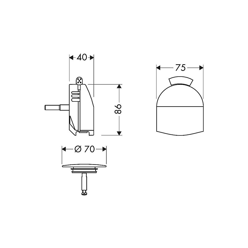 Внешняя часть излива на ванну Hansgrohe Exafill 58127000 купить в интернет-магазине сантехники Sanbest