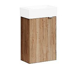 Тумба под раковину Sancos Mini MN35EGL дуб галифакс/левая купить в интернет-магазине сантехники Sanbest