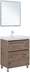 Тумба с раковиной Aquanet Алвита new 70 344128+333267 дуб веллингтон табак для ванной в интернет-магазине Sanbest