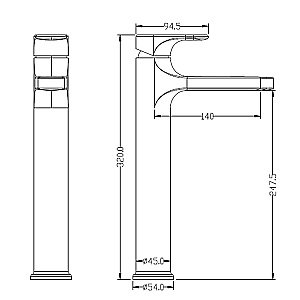 Смеситель для раковины Boheme Spectre 452-NB никель купить в интернет-магазине сантехники Sanbest