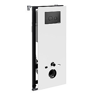 Инсталляция для унитаза WasserKraft Abens 20TLT.010.ME.WH.MB01 белая панель/кнопка черная матовая купить в интернет-магазине сантехники Sanbest