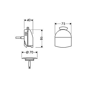 Внешняя часть излива на ванну Hansgrohe Exafill 58127000 купить в интернет-магазине сантехники Sanbest