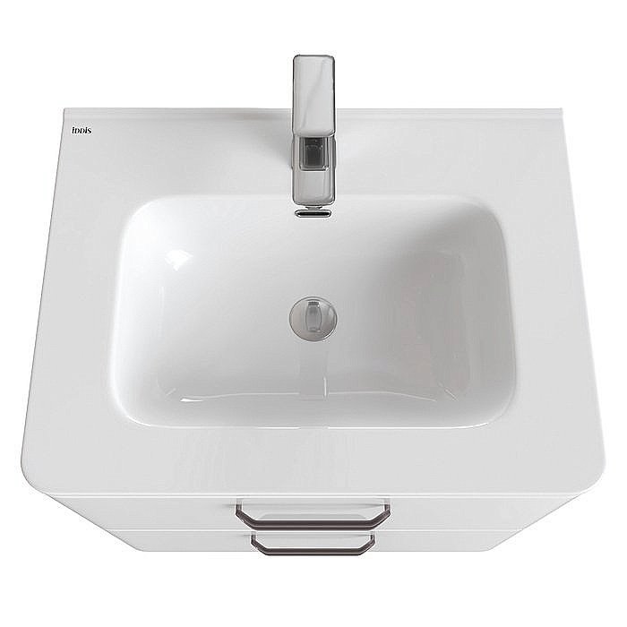 Тумба с раковиной Iddis Brick BRI60WFi95K 60 белая для ванной в интернет-магазине Sanbest