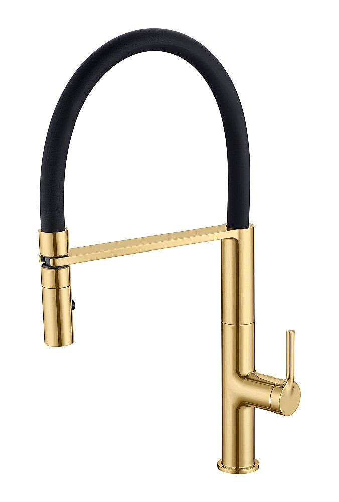 Смеситель для кухни Vincea VKF-114BG брашированное золото купить в интернет-магазине сантехники Sanbest