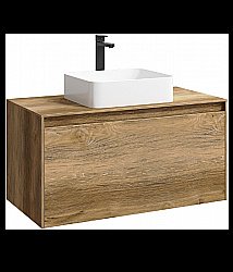 Тумба с раковиной Aqwella Mobi 100 дуб балтийский для ванной в интернет-магазине Sanbest