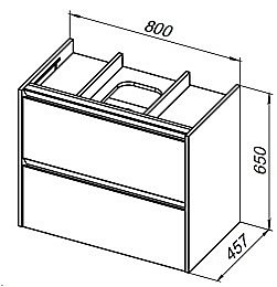 Тумба с раковиной Allen Brau ACTIVITY 80 белый матовый/олива браш для ванной в интернет-магазине Sanbest