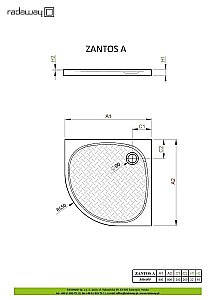 Душевой поддон Radaway Zantos A M3ZNA9090-06 90x90 белый купить в интернет-магазине Sanbest