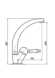Смеситель для кухни Rav-Slezak Labe L506.5/3Z золото купить в интернет-магазине сантехники Sanbest