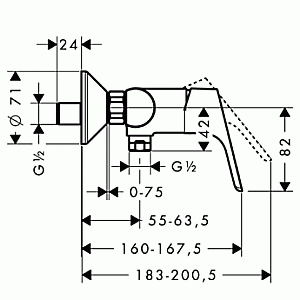 Смеситель для душа Hansgrohe Focus E 31960000 купить в интернет-магазине сантехники Sanbest