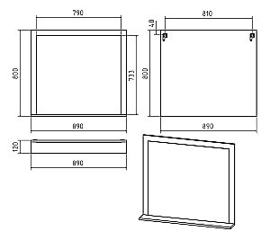 Зеркало-рамка Misty Сахара 90 П-Сах02090-511 песочный в ванную от интернет-магазине сантехники Sanbest