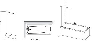 Шторка для ванной Ravak Pivot PVS1 купить в интернет-магазине Sanbest
