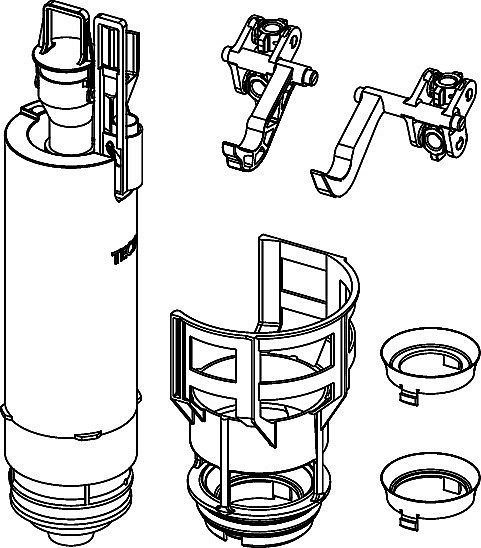 Смывное устройства для унитаза TECE А2 9820223 купить в интернет-магазине сантехники Sanbest