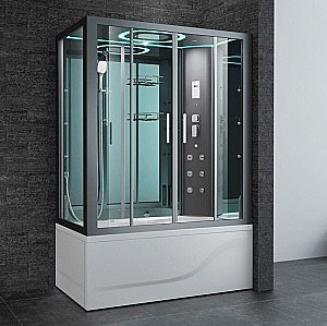 Душевой бокс SSWW BU615R стекло прозрачное/профиль хром правый купить в интернет-магазине сантехники Sanbest