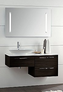 Тумба с раковиной Cezares Fly 120 Grigio Laccato Lucido для ванной в интернет-магазине Sanbest