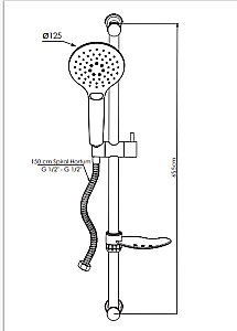 Душевой гарнитур GPD DST57-S купить в интернет-магазине сантехники Sanbest