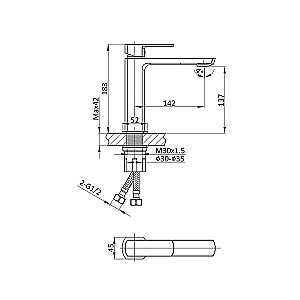 Смеситель для раковины Vincea Next VBF-1N1MB черный купить в интернет-магазине сантехники Sanbest