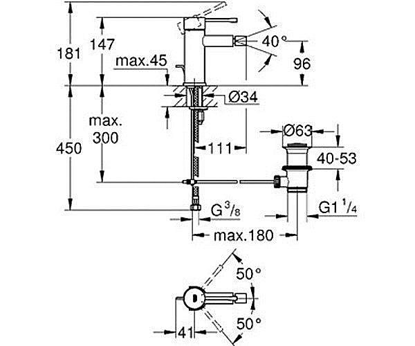 Смеситель для биде Grohe Essence 32935001 купить в интернет-магазине сантехники Sanbest
