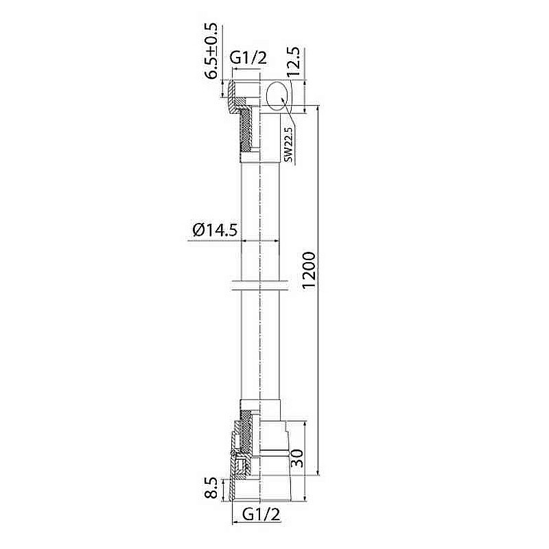Душевой шланг Iddis Optima Home A50711 1.2 хром купить в интернет-магазине сантехники Sanbest