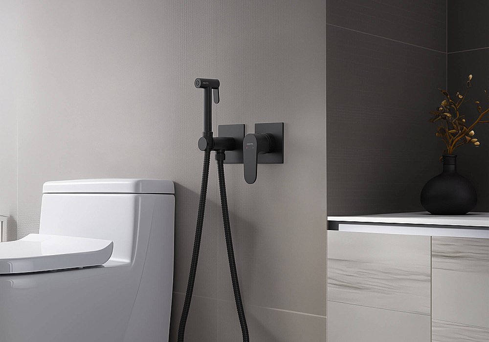 Гигиенический душ Aquatek Оберон AQ1220MB черный матовый купить в интернет-магазине сантехники Sanbest