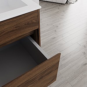 Тумба с раковиной Vincea Chiara 60 VMC-2C600CO/VCB-13600W тёмный дуб/раковина белая для ванной в интернет-магазине Sanbest