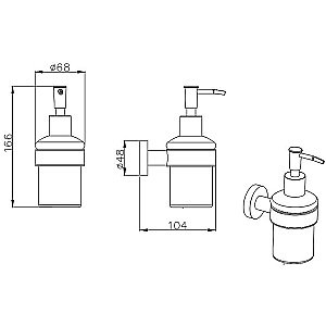 Диспенсер Aquatek Вега AQ4005CR хром купить в интернет-магазине сантехники Sanbest