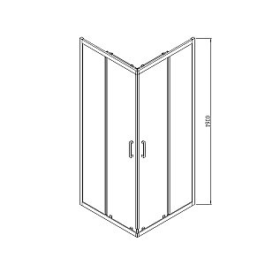Душевой уголок Vincea ALPHA VSS-3AL100CL 100x100 стекло прозрачное/профиль хром купить в интернет-магазине Sanbest