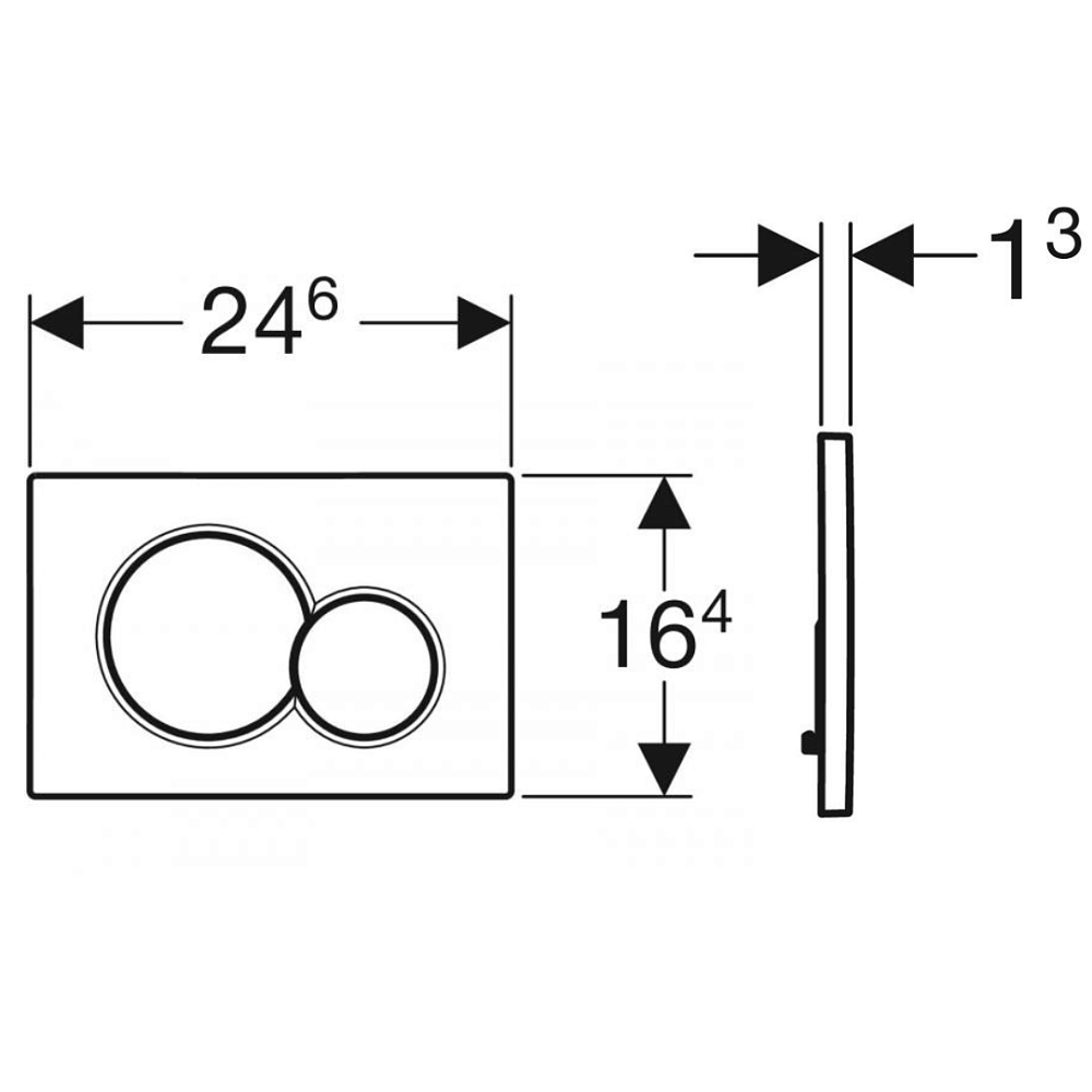 Кнопка для инсталляции Geberit Sigma 01 белая купить в интернет-магазине сантехники Sanbest