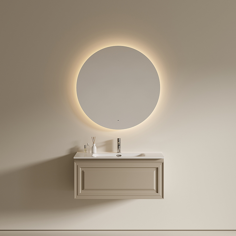 Зеркало с подсветкой Sancos Sfera 2.0 SF2.1000 100х100 в ванную от интернет-магазине сантехники Sanbest