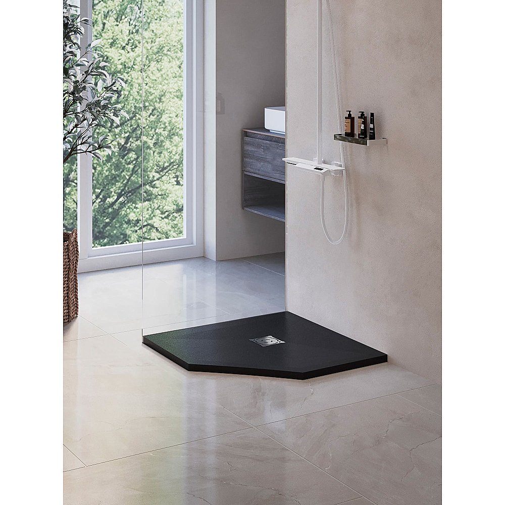 Душевой поддон RGW Stone Tray 16155099-02 90x90 графит купить в интернет-магазине Sanbest