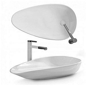 Раковина накладная CeramaLux N 66,5 7862-1 белая купить в интернет-магазине Sanbest