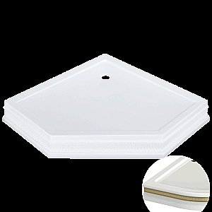 Душевой поддон Migliore DIADEMA 24585 105х105 белый, декор золото купить в интернет-магазине Sanbest