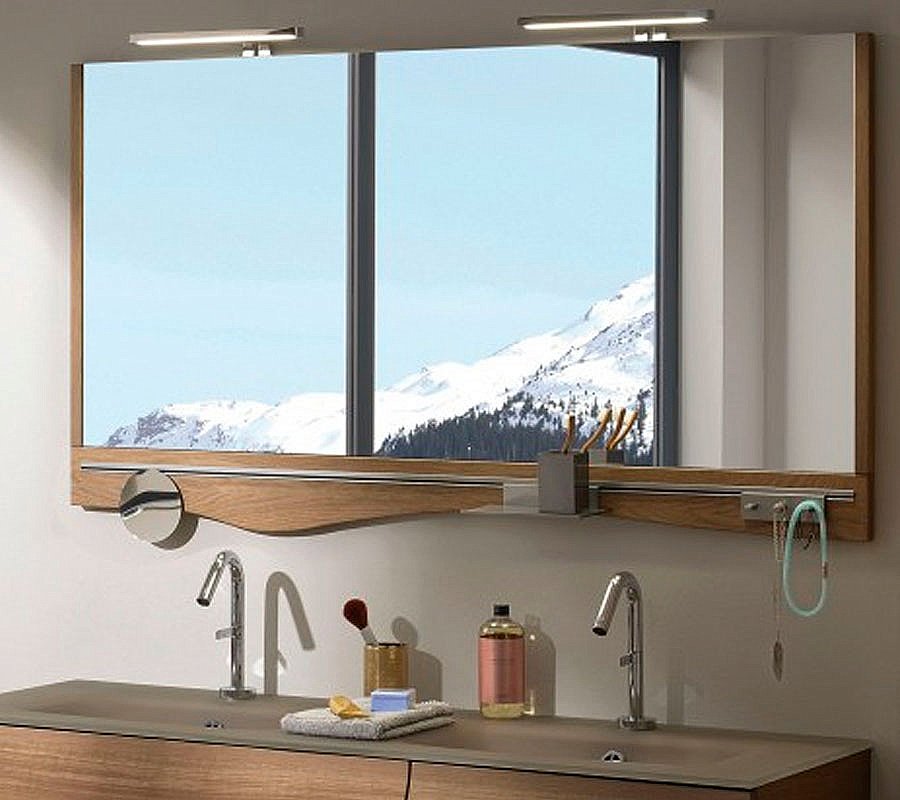 Зеркало Jacob Delafon Sherwood EB1837RU-P6 100 натуральный дуб в ванную от интернет-магазине сантехники Sanbest