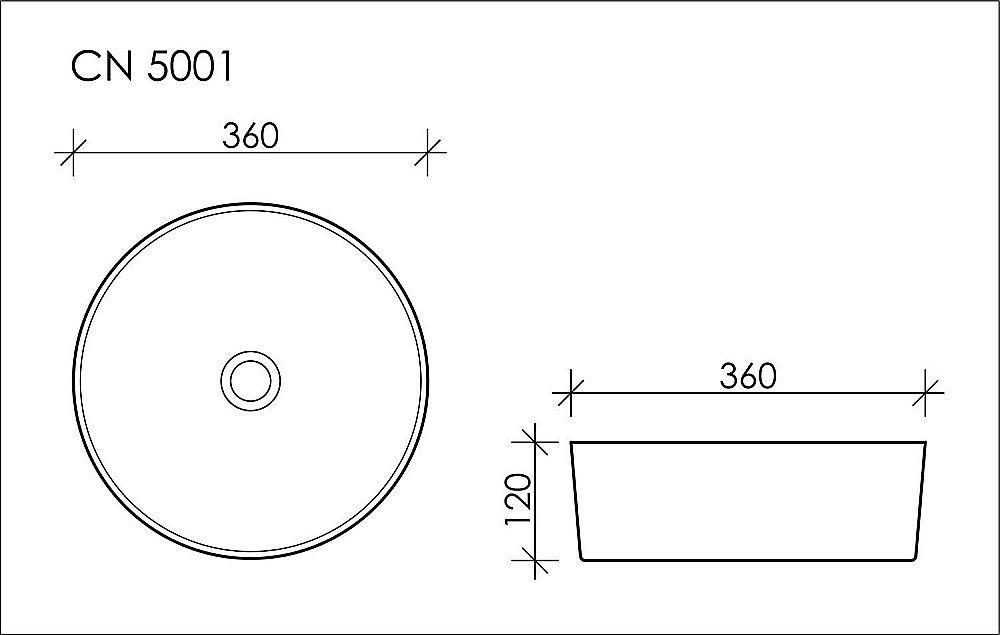 Раковина накладная Ceramica Nova Element CN5001 36 купить в интернет-магазине Sanbest