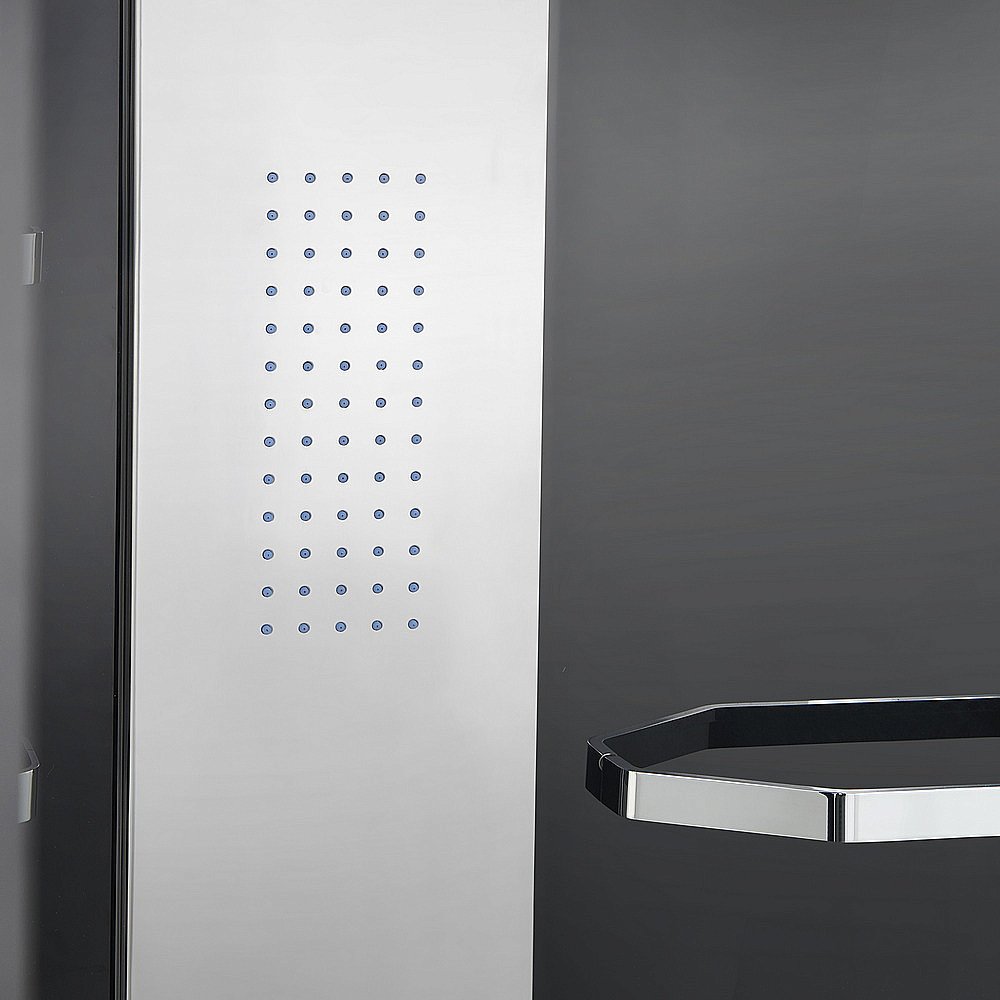 Душевая кабина Orans Diamond 89101BLH 100х100 профиль черный купить в интернет-магазине Sanbest