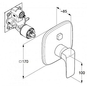 Смеситель для душа Kludi Ameo 416590575 хром купить в интернет-магазине сантехники Sanbest