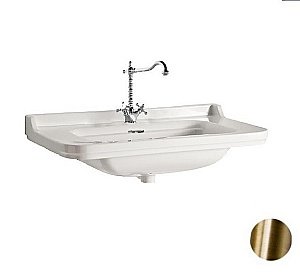 Раковина Kerasan Waldorf 80 4141K1bi*1+811393br белая, заглушка бронза купить в интернет-магазине Sanbest